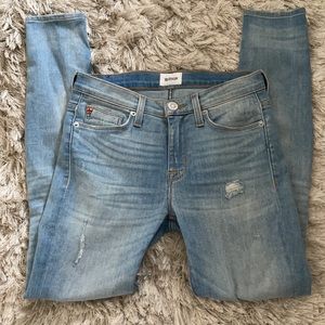 Hudson Nico Midrise light wash skinny jeans